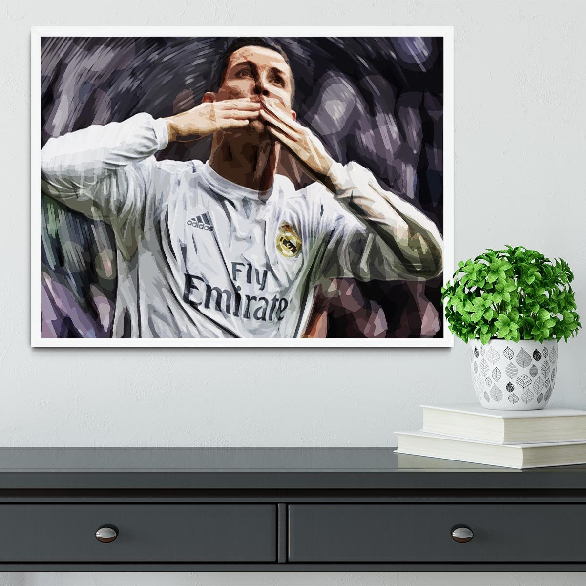 Cristiano Ronaldo Kiss Framed Print - Canvas Art Rocks -6