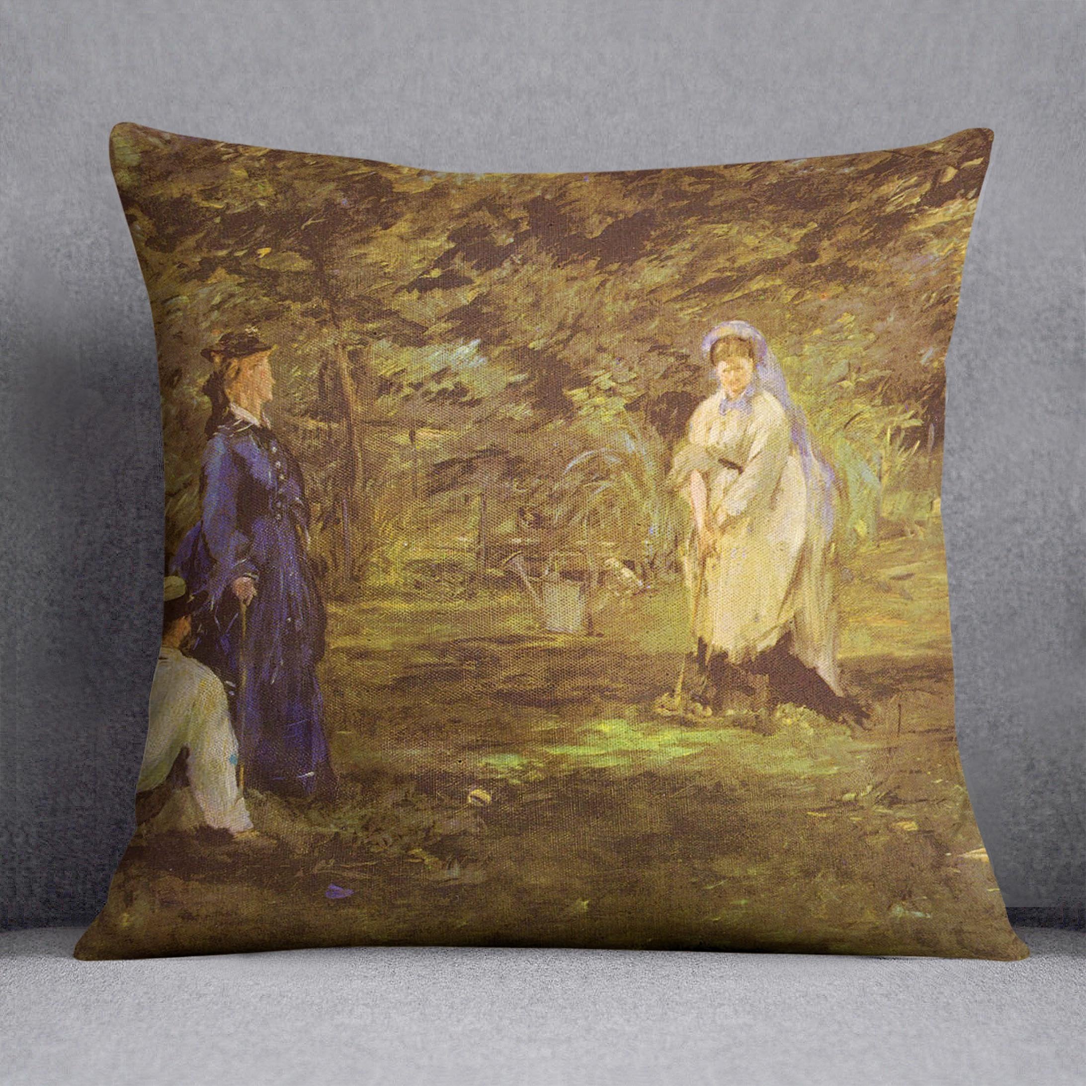 Croquet Party by Manet Throw Pillow