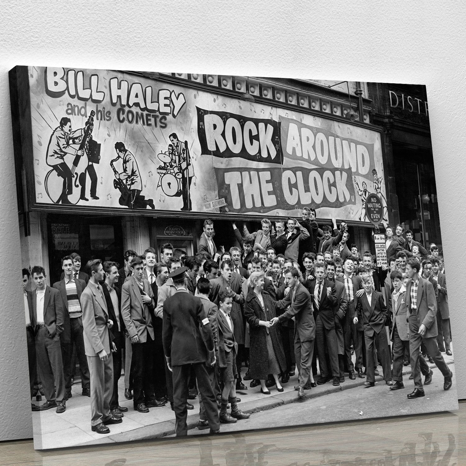 Crowd waiting to see Rock Around The Clock Canvas Print or Poster