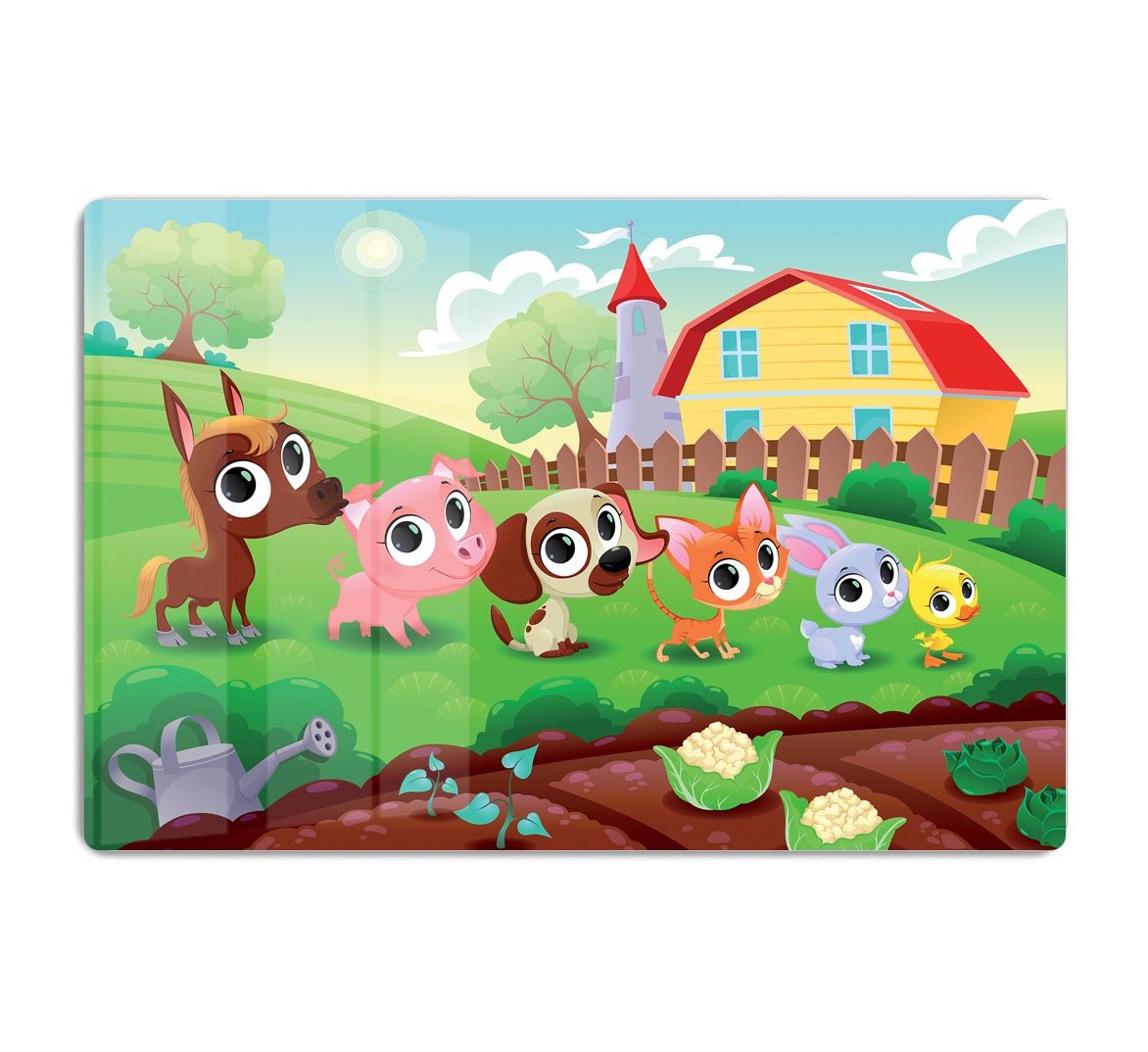 Cute Littest farm animals in the garden HD Metal Print - Canvas Art Rocks - 1