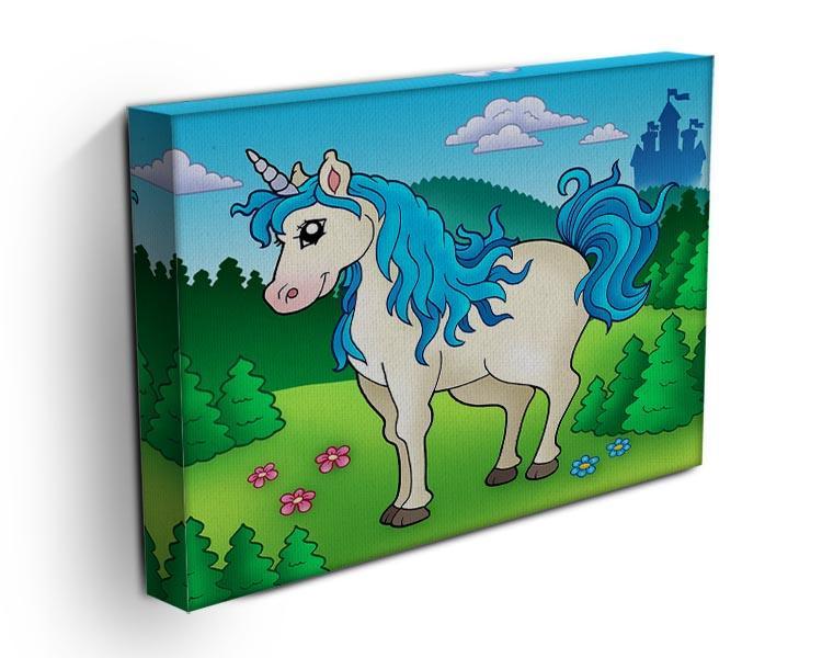 Cute unicorn in forest Canvas Print or Poster - Canvas Art Rocks - 3
