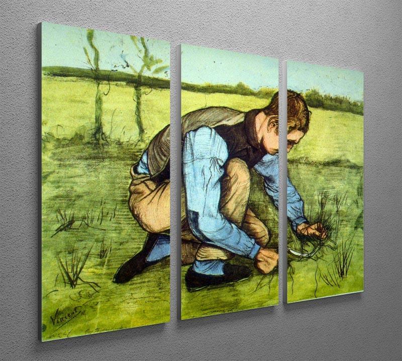Cutting Grass 3 Split Panel Canvas Print - Canvas Art Rocks - 4