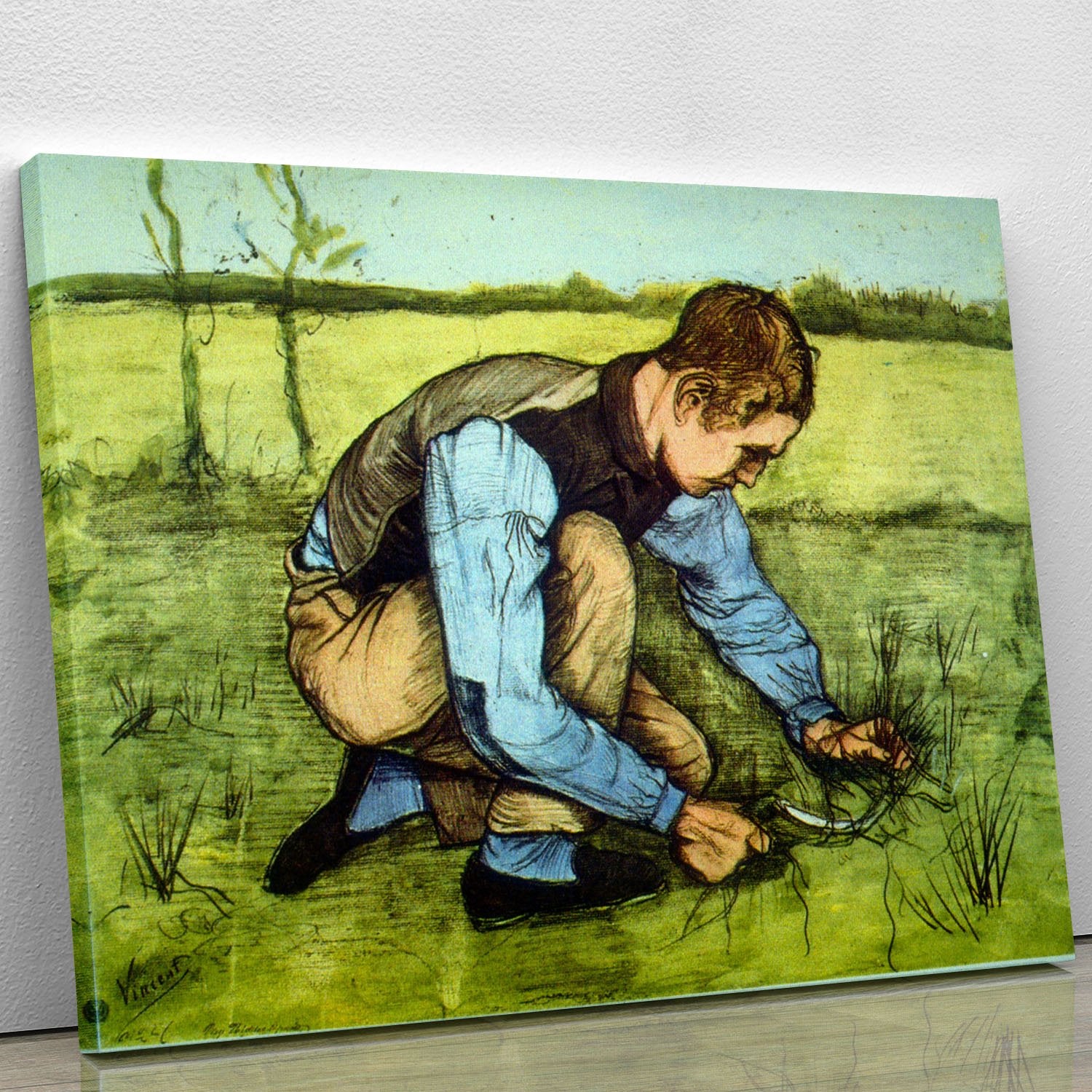 Cutting Grass Canvas Print or Poster