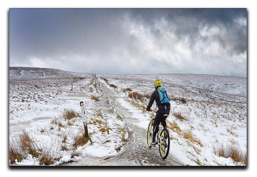 Cycling in the snow Canvas Print or Poster - Canvas Art Rocks - 1