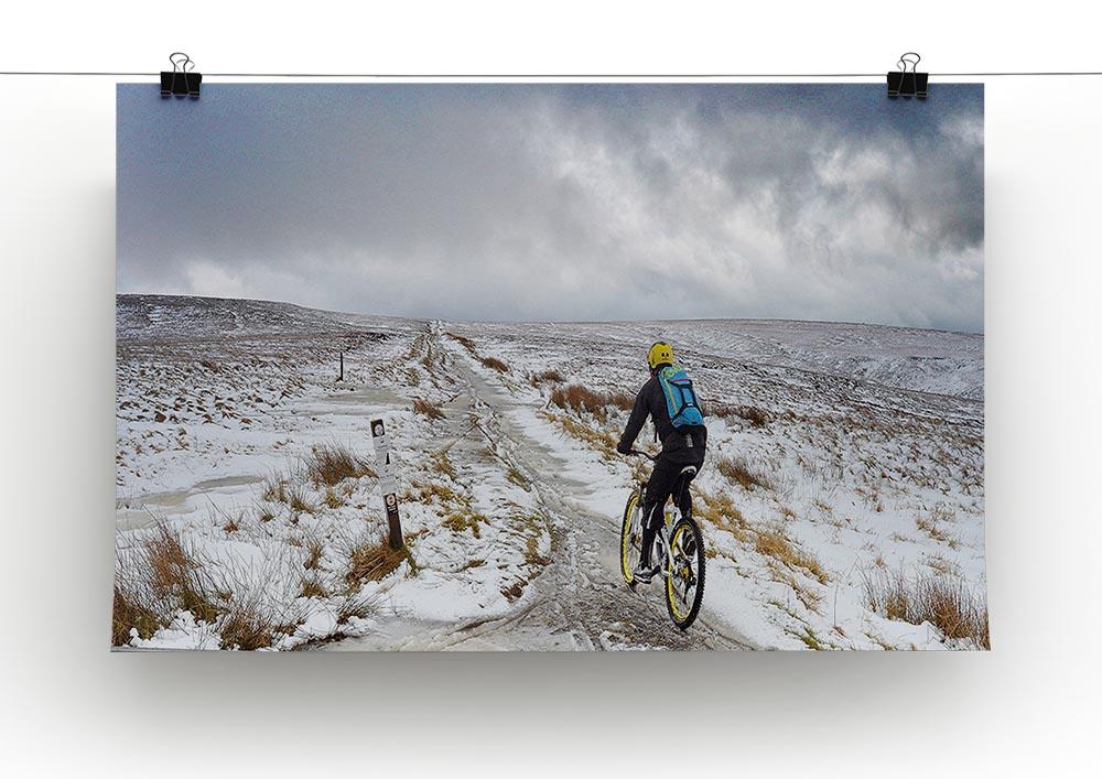 Cycling in the snow Canvas Print or Poster - Canvas Art Rocks - 2