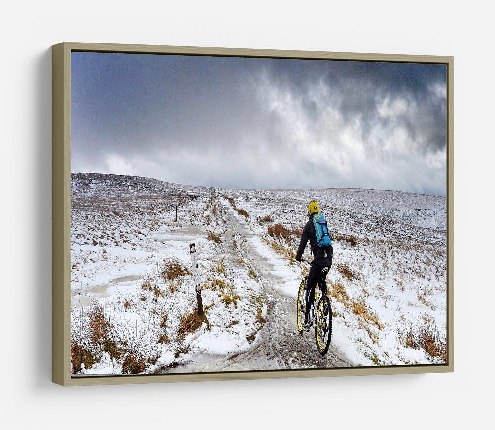 Cycling in the snow HD Metal Print - Canvas Art Rocks - 8