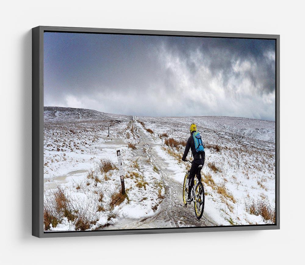 Cycling in the snow HD Metal Print - Canvas Art Rocks - 9