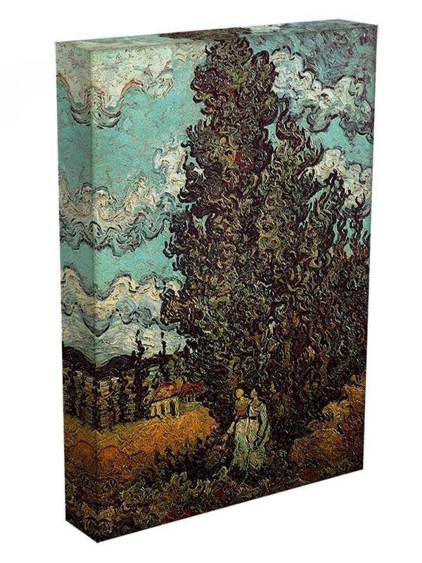 Cypresses and Two Women by Van Gogh Canvas Print & Poster - Canvas Art Rocks - 3