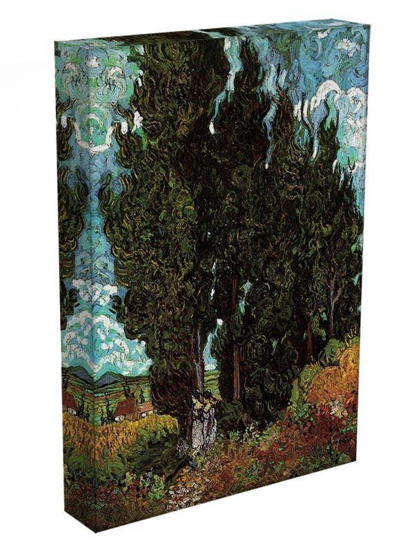 Cypresses with Two Female Figures by Van Gogh Canvas Print & Poster - Canvas Art Rocks - 3
