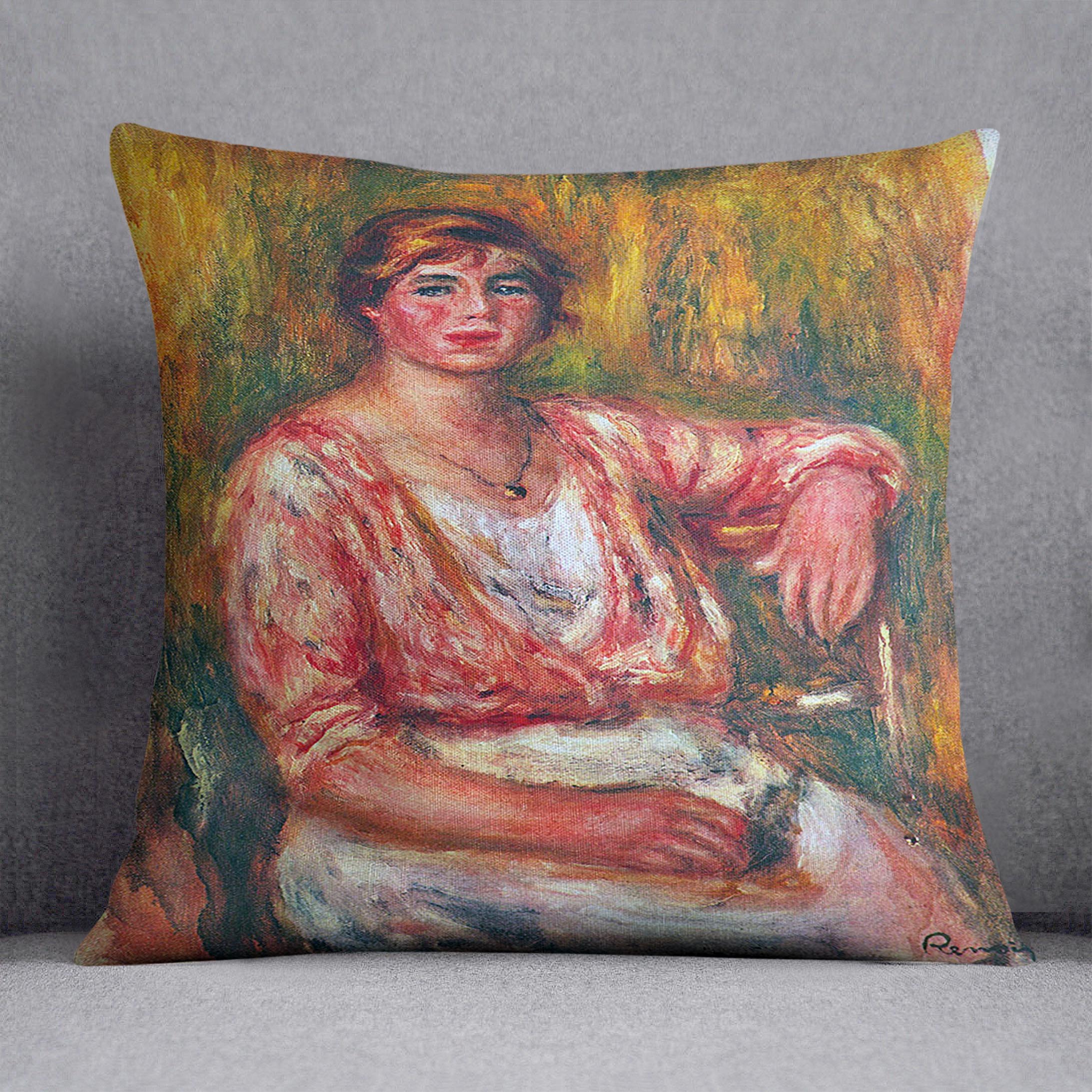 Dairymaid by Renoir Throw Pillow