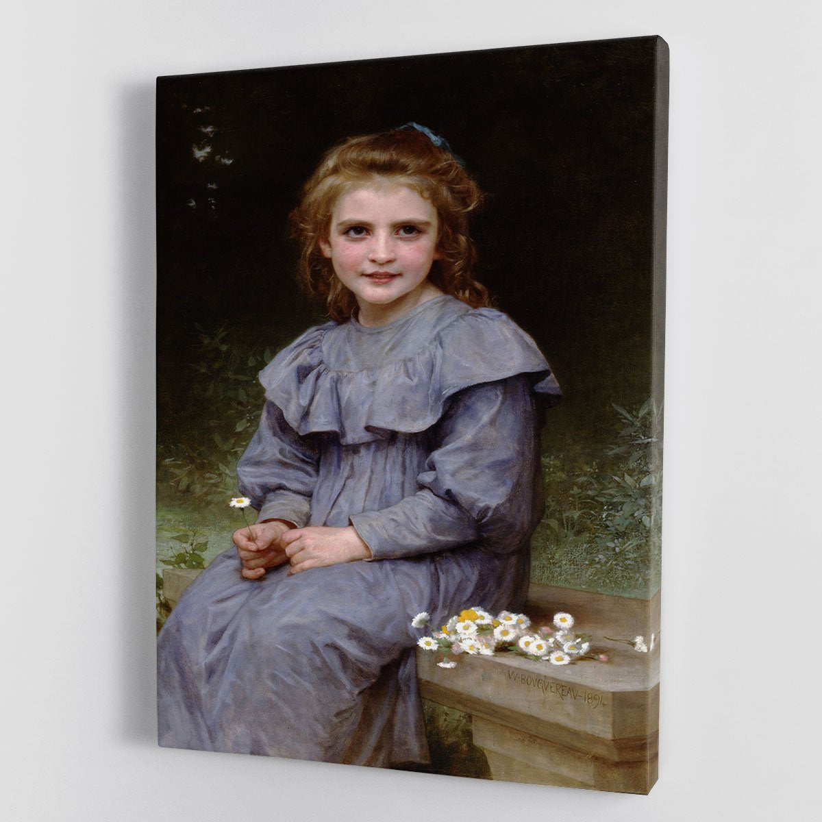 Daisies By Bouguereau Canvas Print or Poster