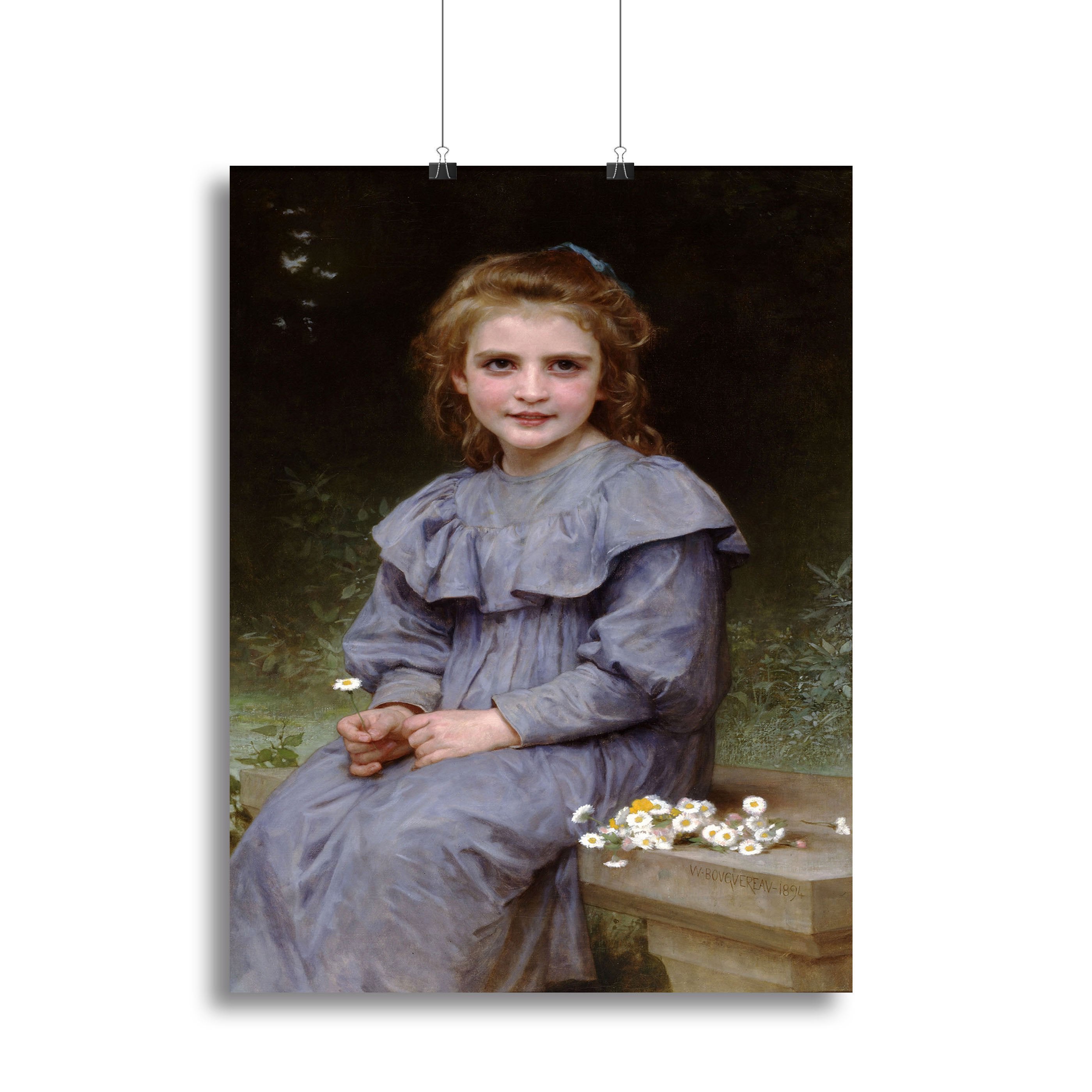 Daisies By Bouguereau Canvas Print or Poster