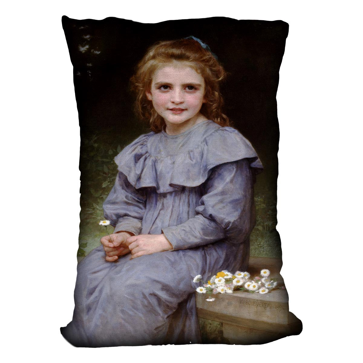 Daisies By Bouguereau Cushion