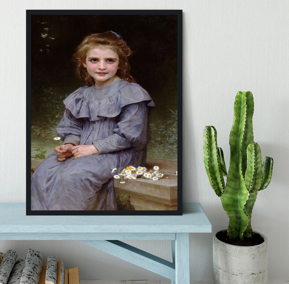 Daisies By Bouguereau Framed Print - Canvas Art Rocks - 2