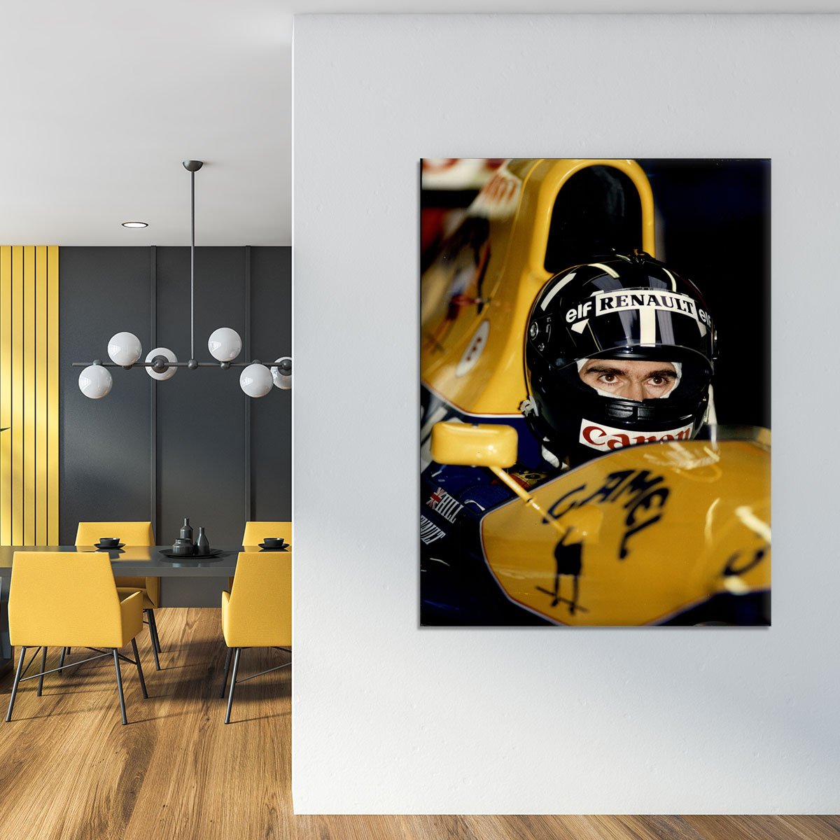 Damon Hill at Silverstone Canvas Print or Poster