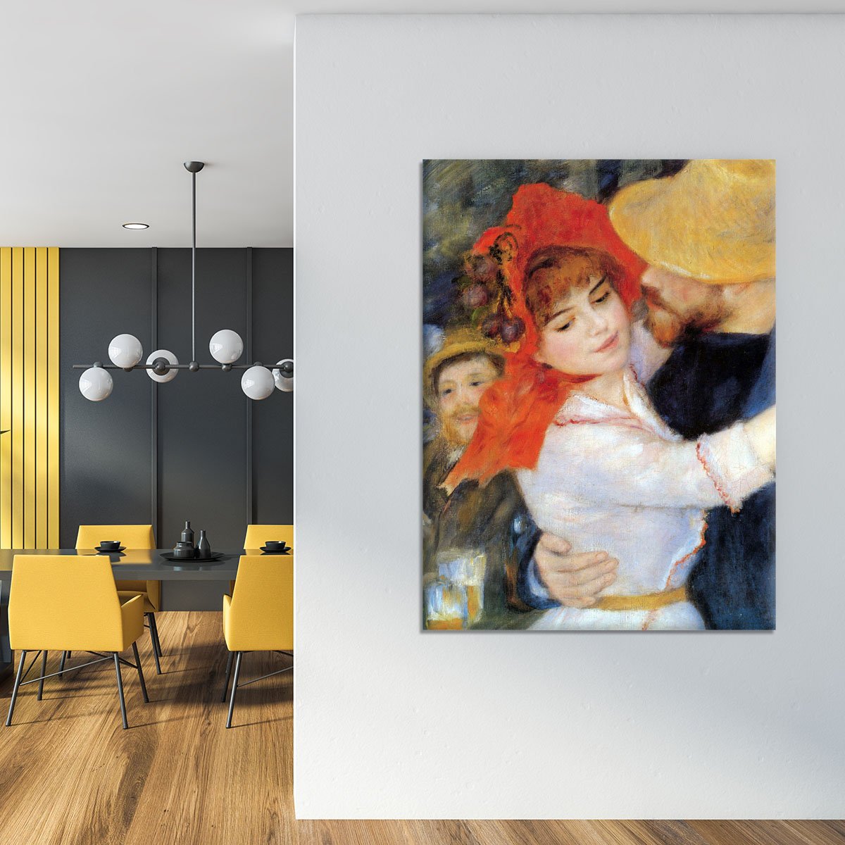Dance in Bougival Detail by Renoir Canvas Print or Poster