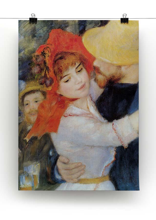 Dance in Bougival Detail by Renoir Canvas Print or Poster - Canvas Art Rocks - 2