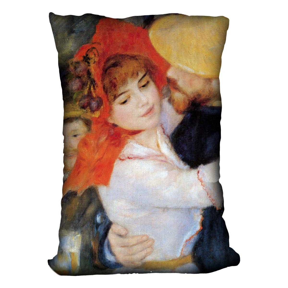 Dance in Bougival Detail by Renoir Throw Pillow