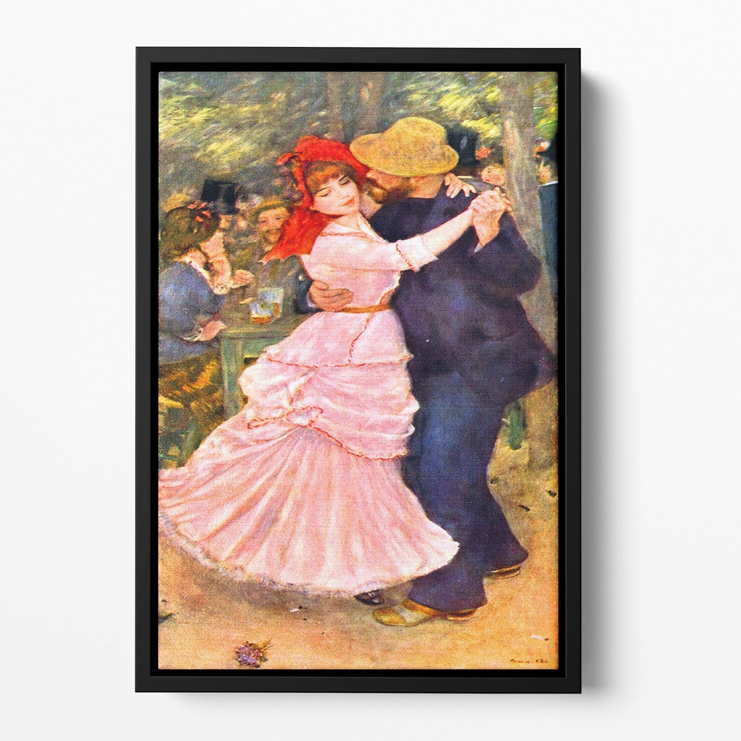 Dance in Bougival by Renoir Floating Framed Canvas