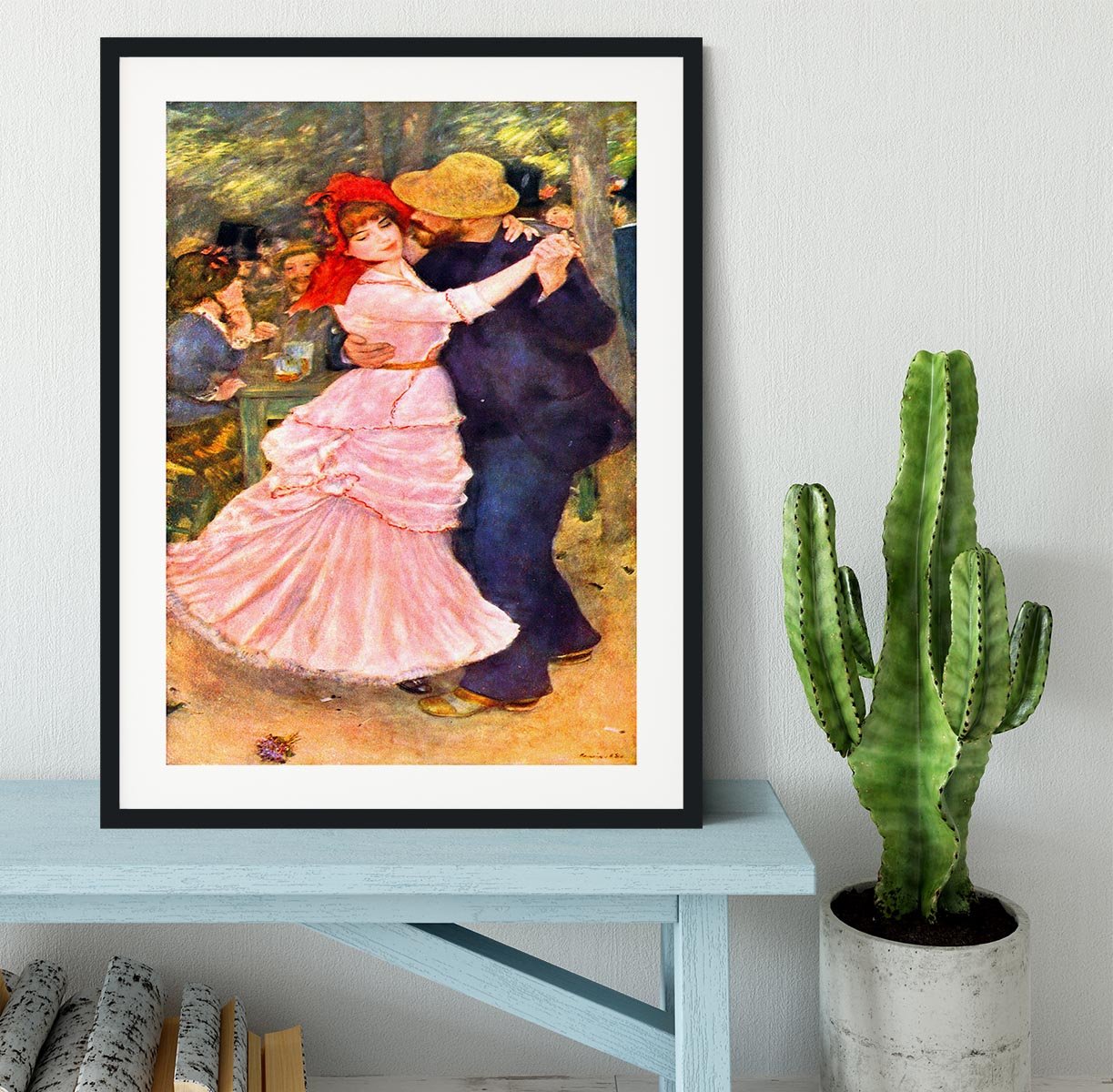 Dance in Bougival by Renoir Framed Print - Canvas Art Rocks - 1
