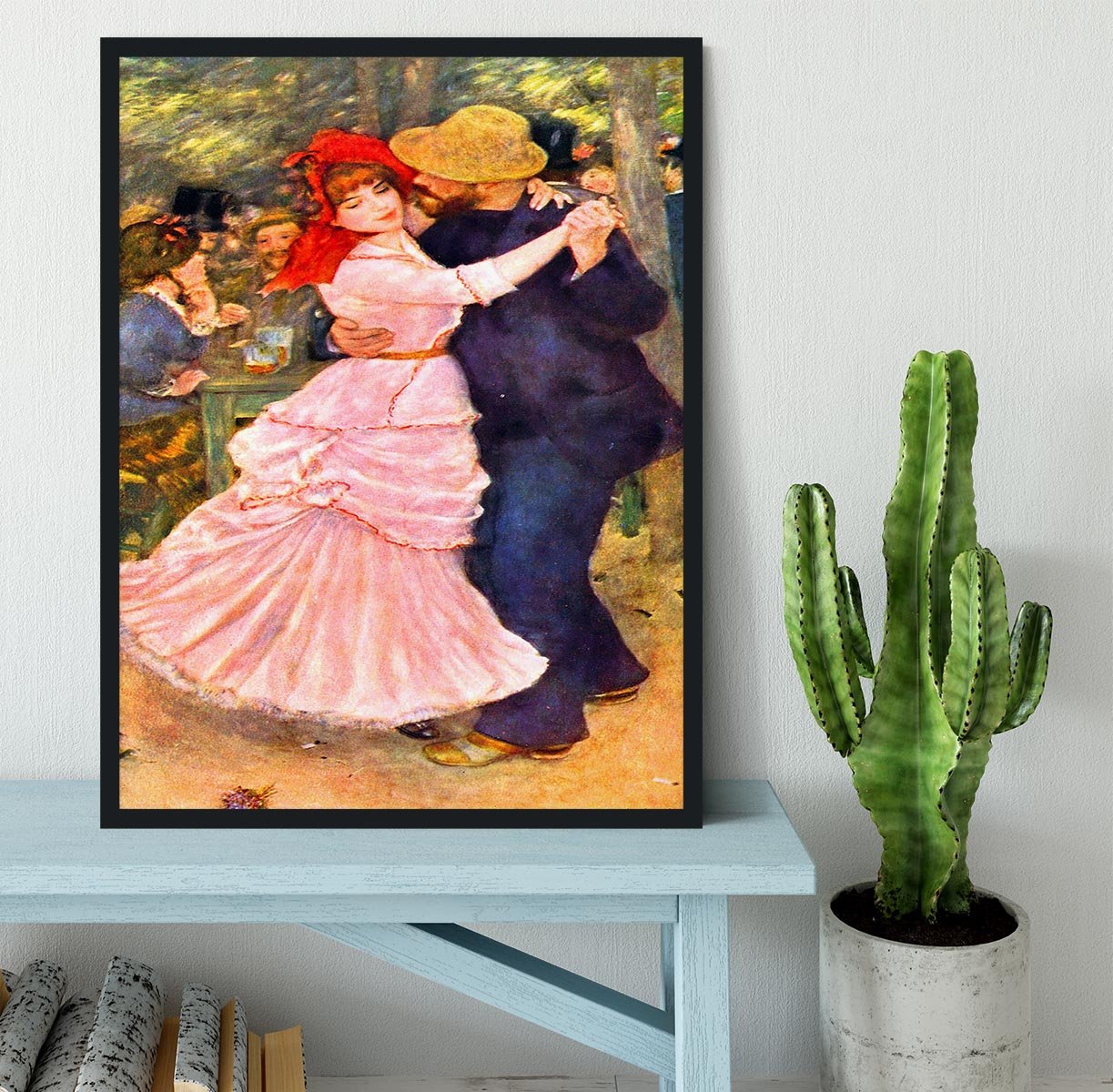 Dance in Bougival by Renoir Framed Print - Canvas Art Rocks - 2