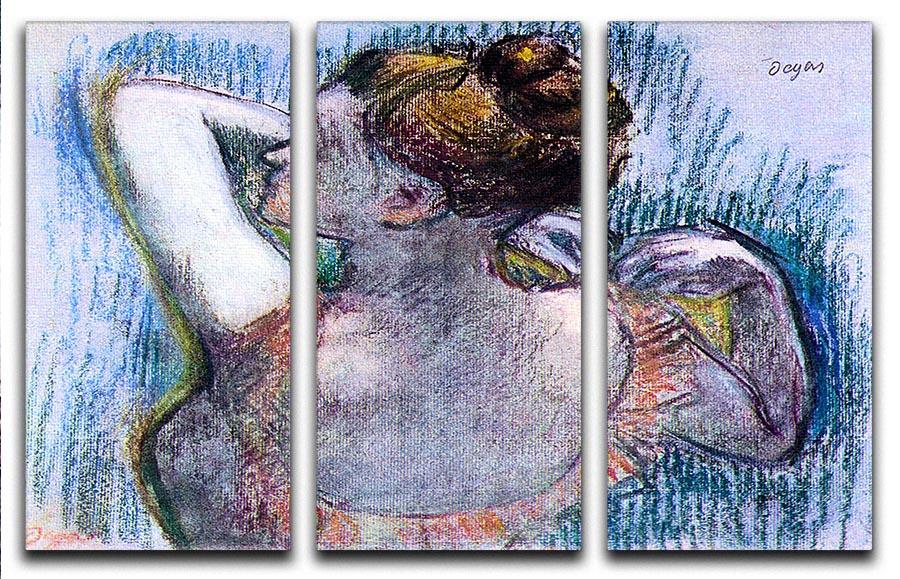 Dancer 1 by Degas 3 Split Panel Canvas Print - Canvas Art Rocks - 1