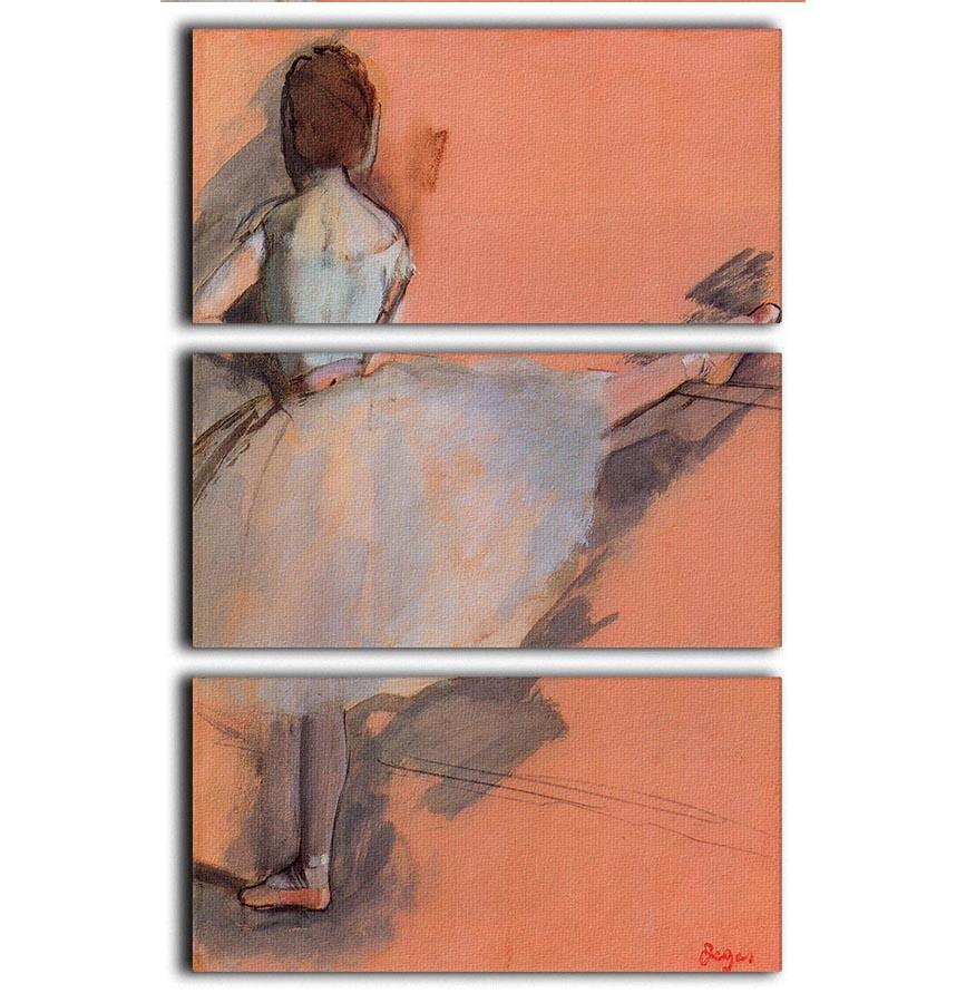 Dancer at the bar 1 by Degas 3 Split Panel Canvas Print - Canvas Art Rocks - 1