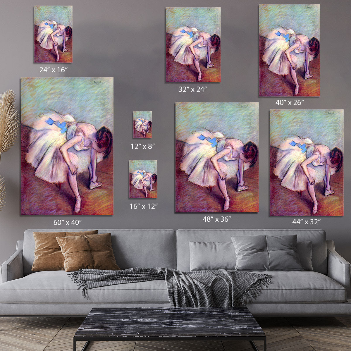 Dancer bent over by Degas Canvas Print or Poster - Canvas Art Rocks - 7