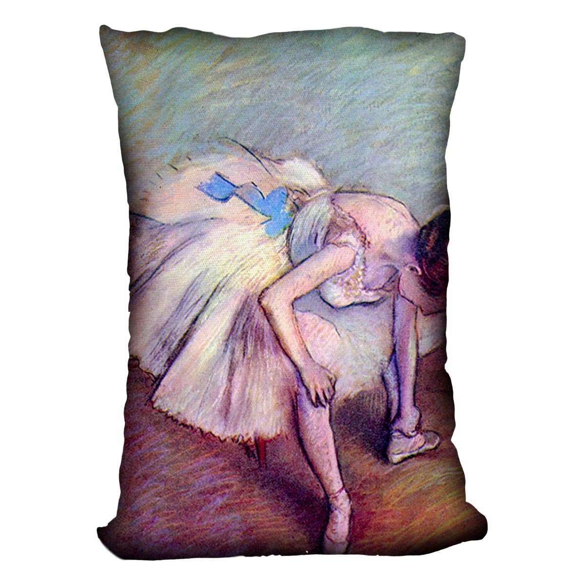 Dancer bent over by Degas Cushion