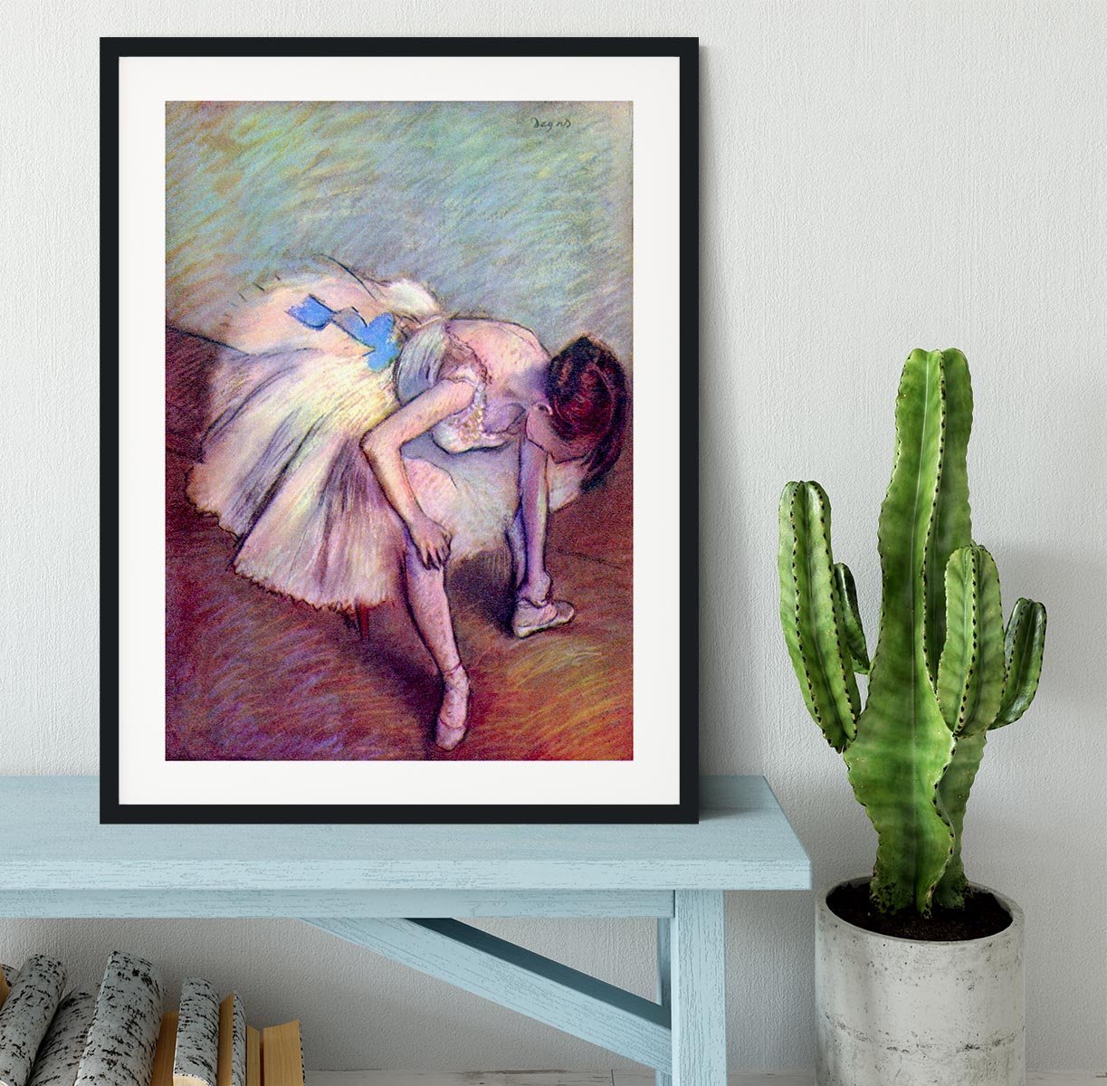 Dancer bent over by Degas Framed Print - Canvas Art Rocks - 1
