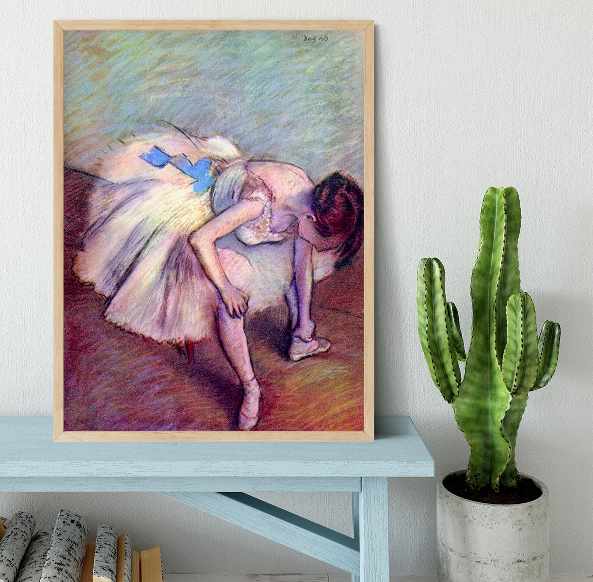 Dancer bent over by Degas Framed Print - Canvas Art Rocks - 4
