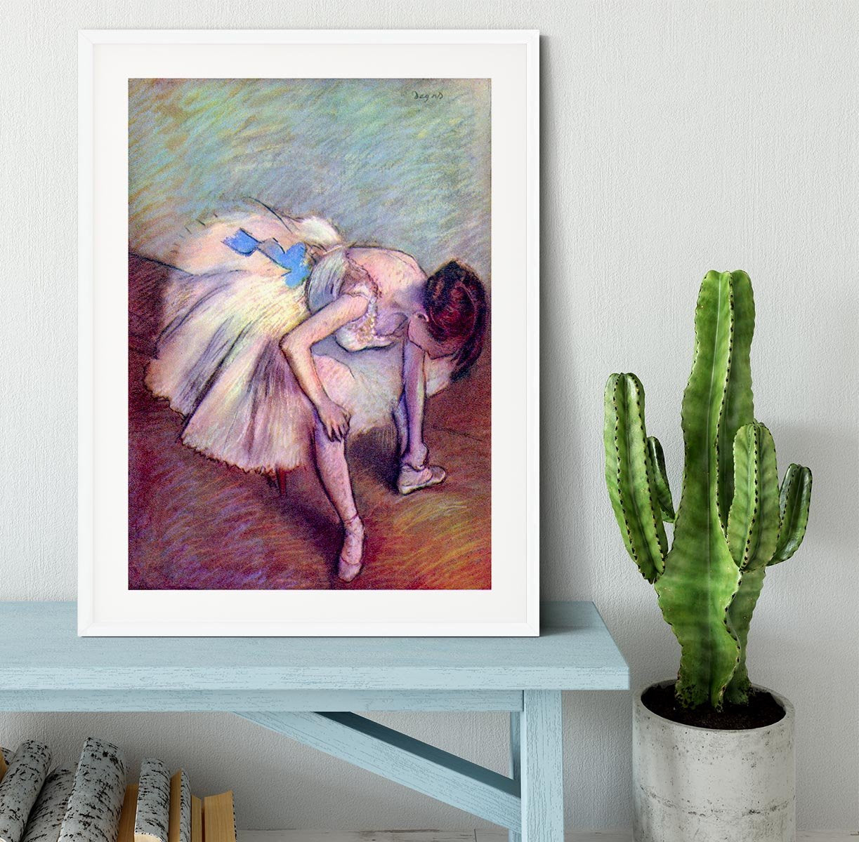 Dancer bent over by Degas Framed Print - Canvas Art Rocks - 5