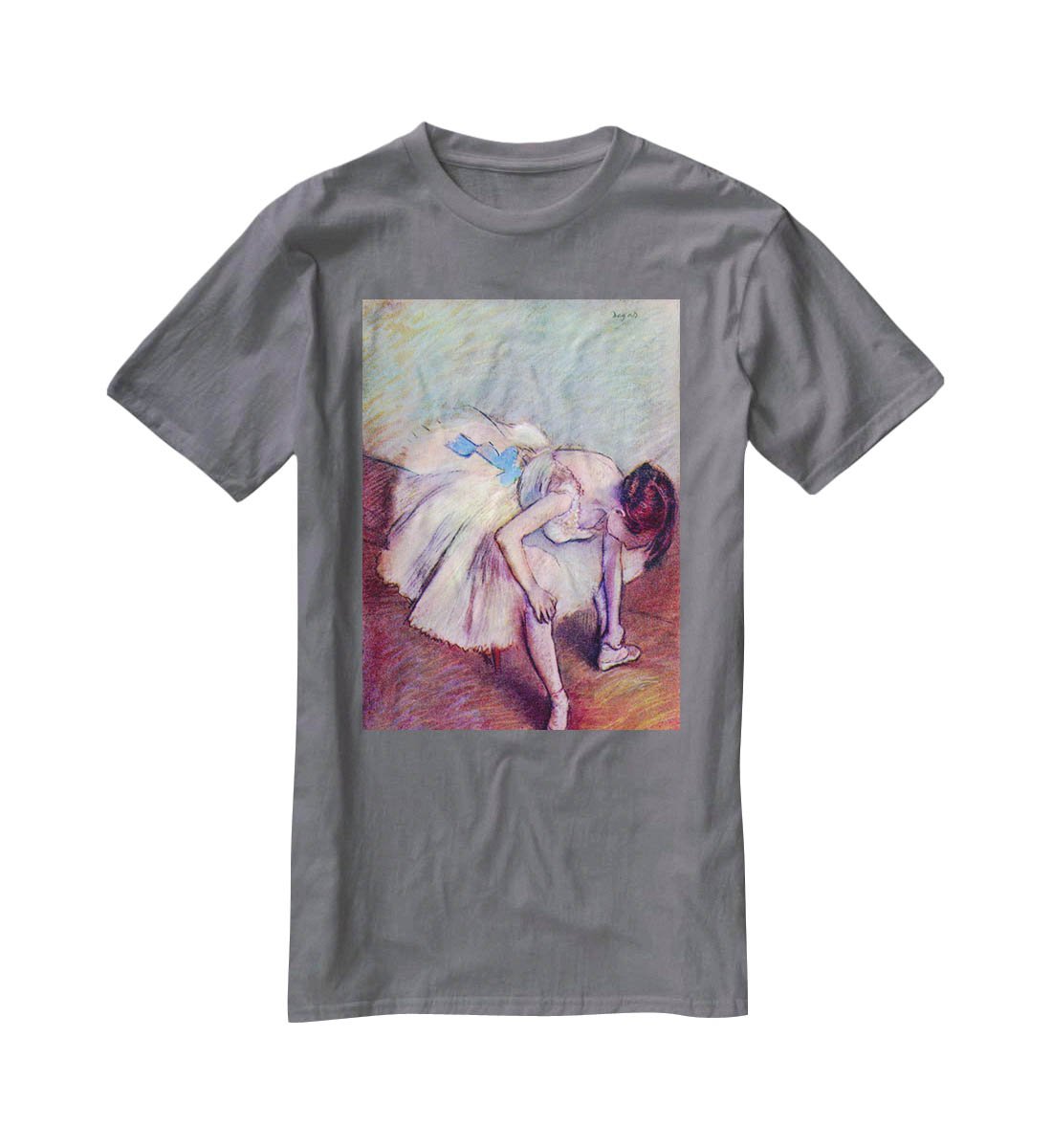 Dancer bent over by Degas T-Shirt - Canvas Art Rocks - 3