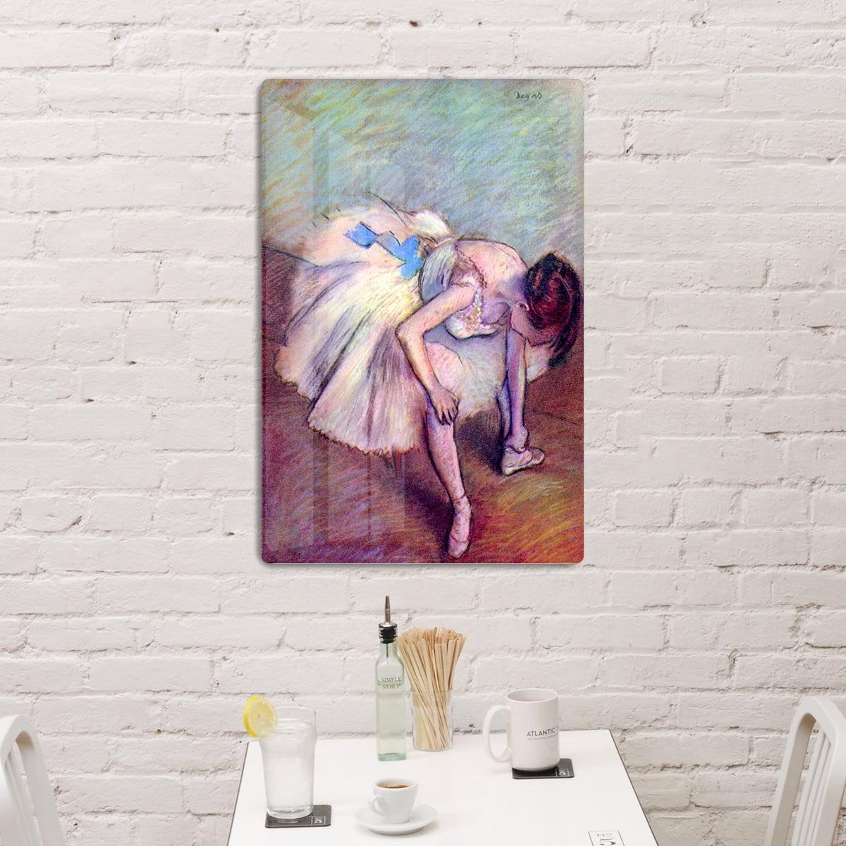 Dancer bent over by Degas HD Metal Print - Canvas Art Rocks - 3