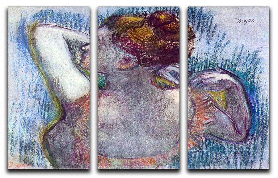Dancer by Degas 3 Split Panel Canvas Print - Canvas Art Rocks - 1