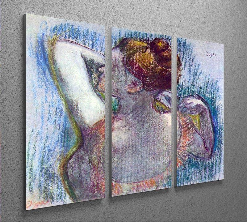 Dancer by Degas 3 Split Panel Canvas Print - Canvas Art Rocks - 2