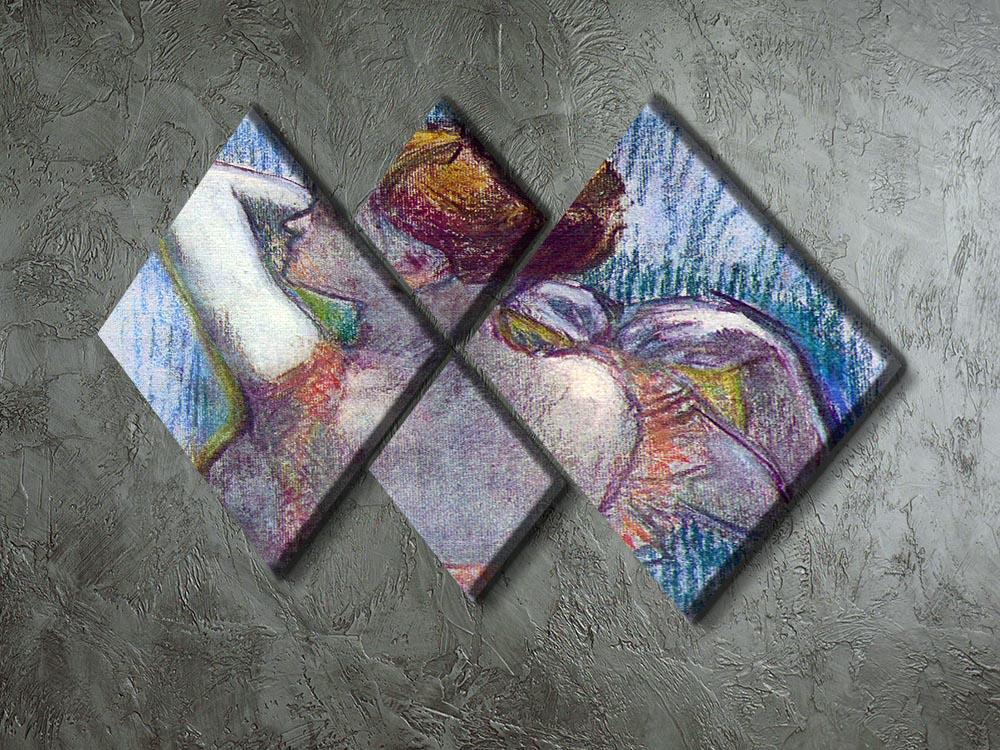Dancer by Degas 4 Square Multi Panel Canvas - Canvas Art Rocks - 2
