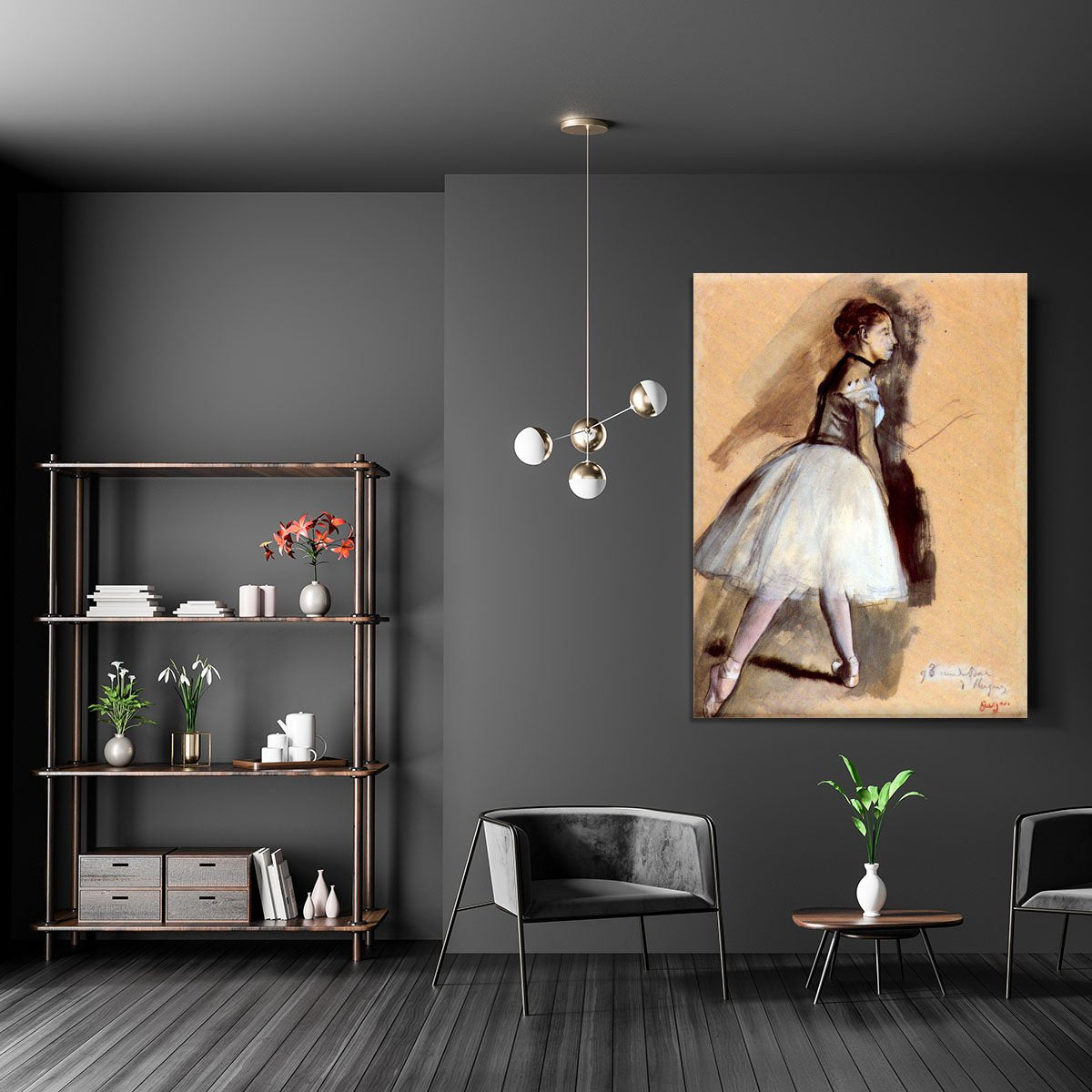 Dancer in step position 1 by Degas Canvas Print or Poster