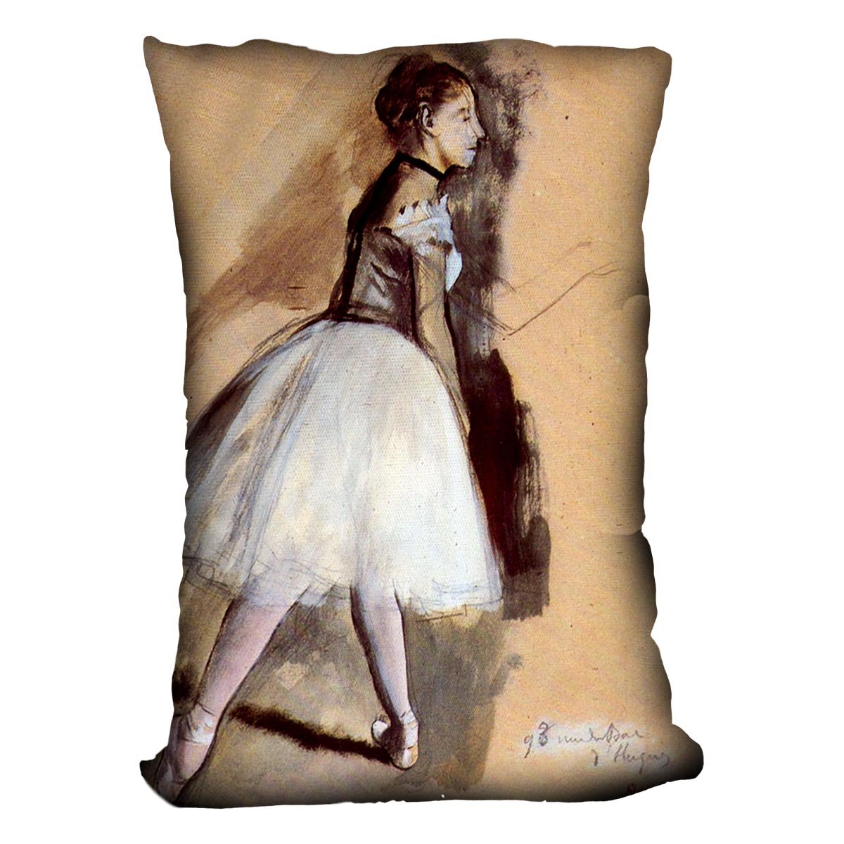 Dancer in step position 1 by Degas Cushion