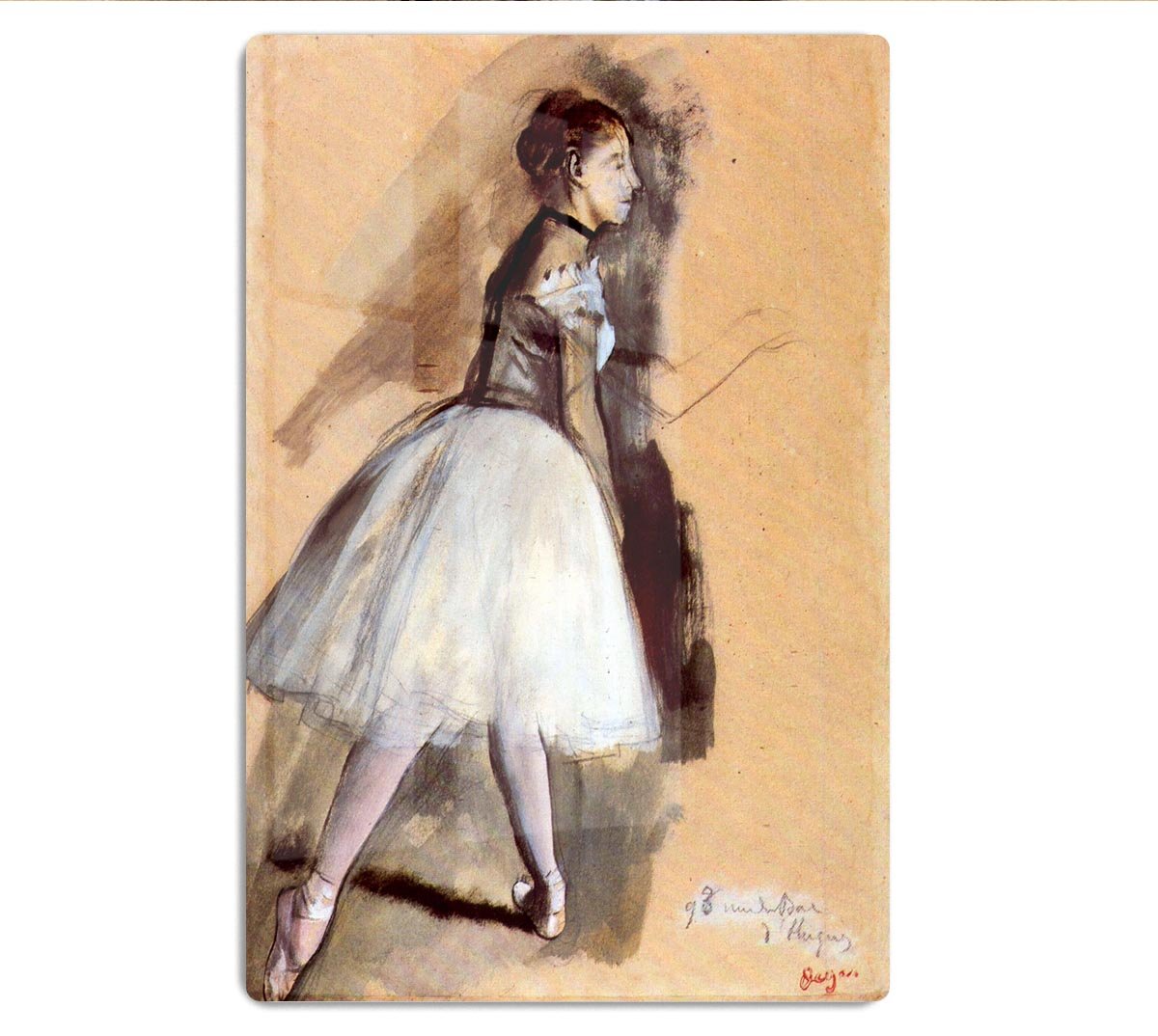 Dancer in step position 1 by Degas HD Metal Print - Canvas Art Rocks - 1