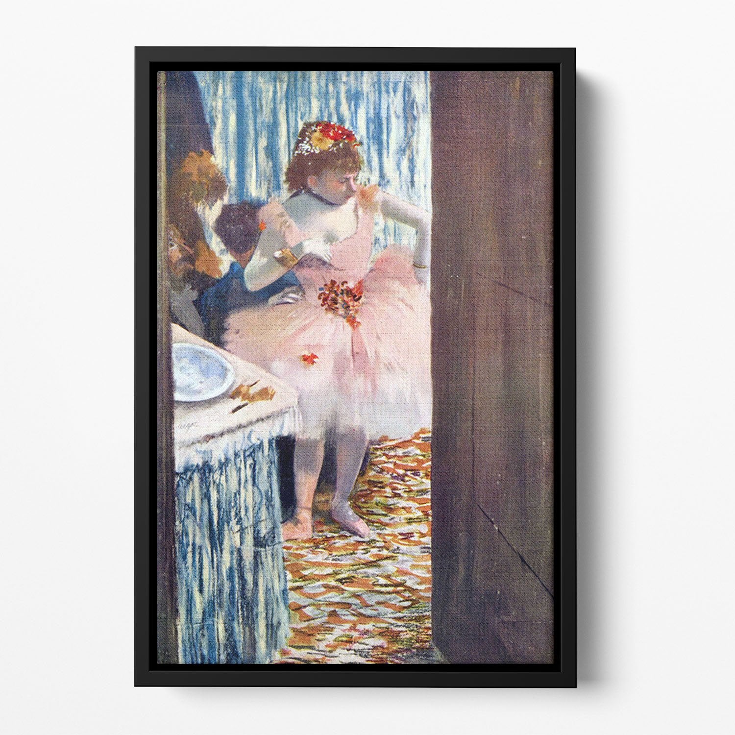 Dancer in the Loge by Degas Floating Framed Canvas