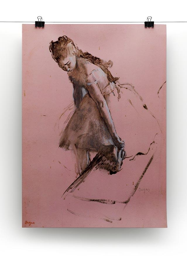 Dancer slipping on her shoe by Degas Canvas Print or Poster - Canvas Art Rocks - 2