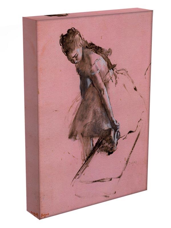 Dancer slipping on her shoe by Degas Canvas Print or Poster - Canvas Art Rocks - 3