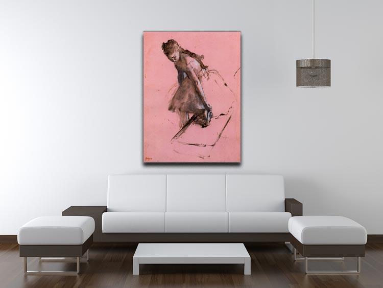 Dancer slipping on her shoe by Degas Canvas Print or Poster - Canvas Art Rocks - 4