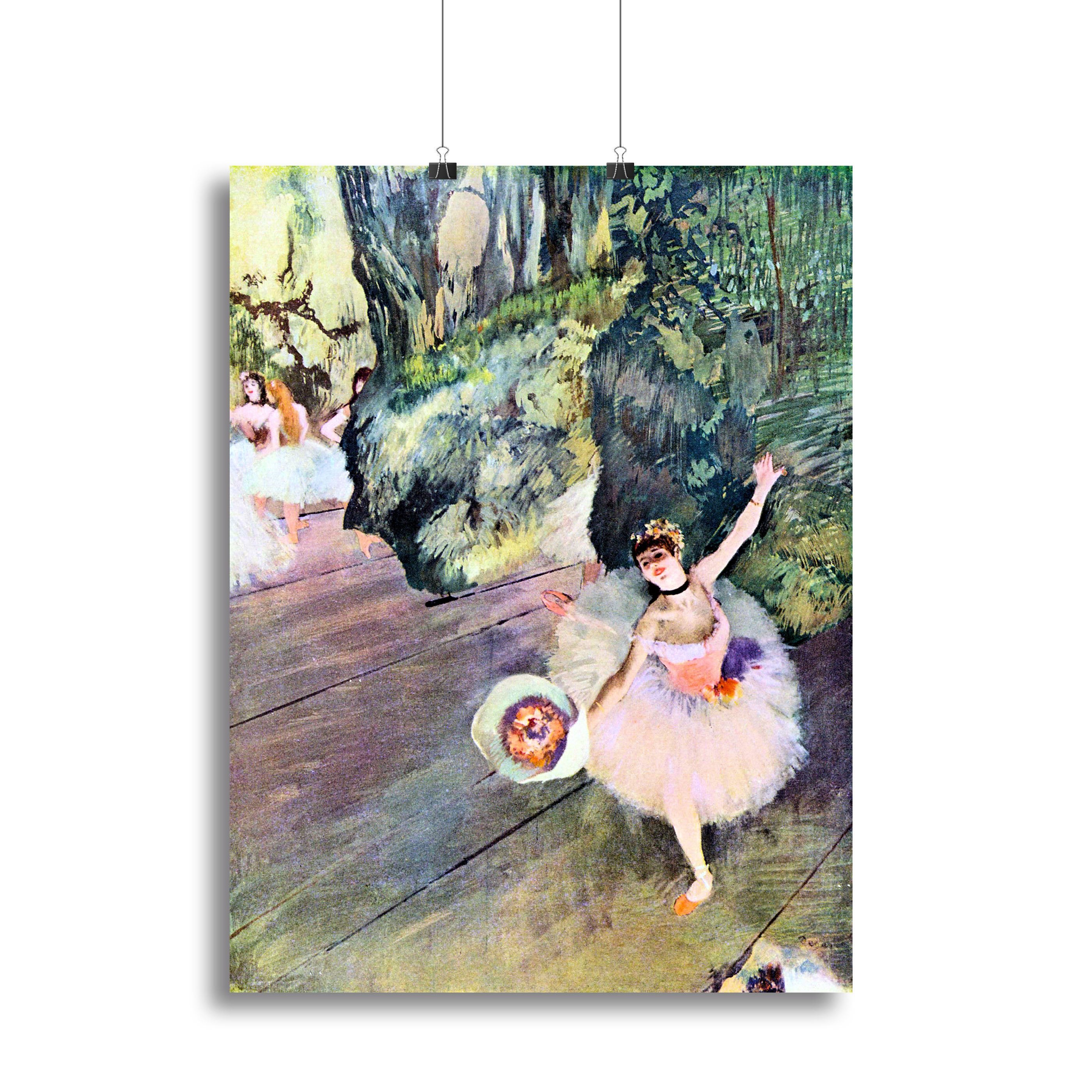 Dancer with a bouquet of flowers The Star of the ballet by Degas Canvas Print or Poster