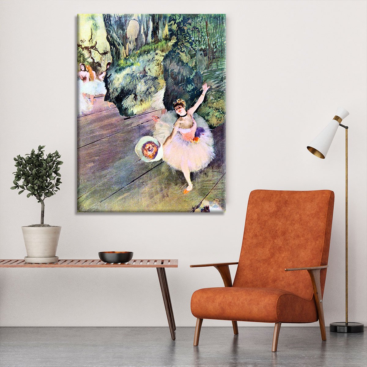 Dancer with a bouquet of flowers The Star of the ballet by Degas Canvas Print or Poster