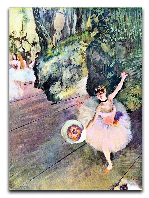 Dancer with a bouquet of flowers The Star of the ballet by Degas Canvas Print or Poster - Canvas Art Rocks - 1