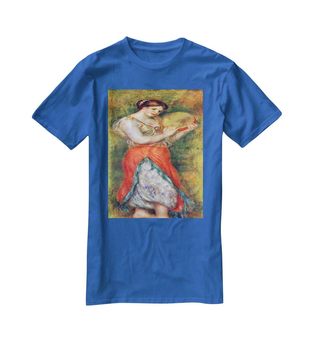 Dancer with tamborine by Renoir T-Shirt - Canvas Art Rocks - 2