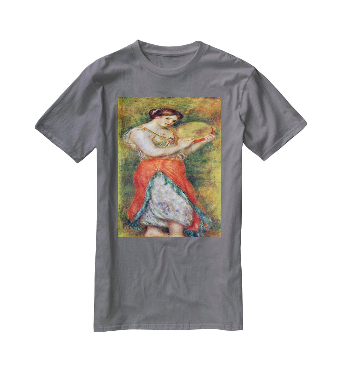 Dancer with tamborine by Renoir T-Shirt - Canvas Art Rocks - 3