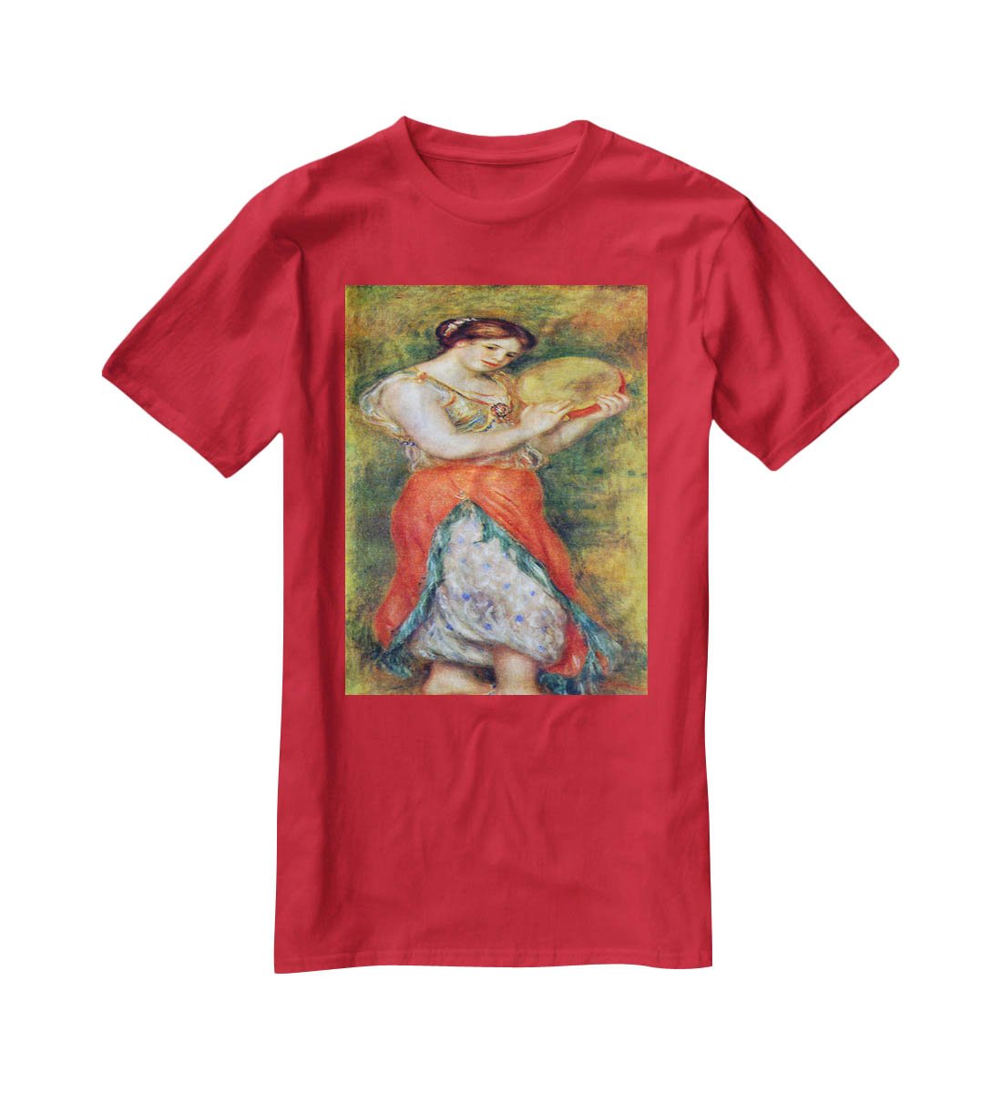 Dancer with tamborine by Renoir T-Shirt - Canvas Art Rocks - 4